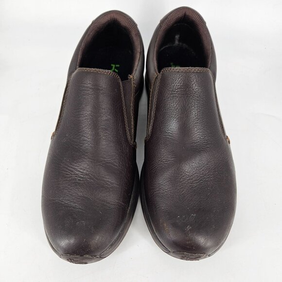 Kuru Slip-On Loafer Shoes 10.5 M Brown Leather Comfort Walk Cushion Arch Support main image 12